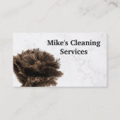クリーニングサービス |大理石 | Feather Duster 名刺 (正面)