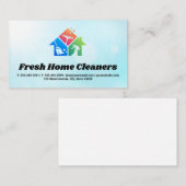 クリーニングサービス | 家保のロゴ 名刺 (正面/裏面)