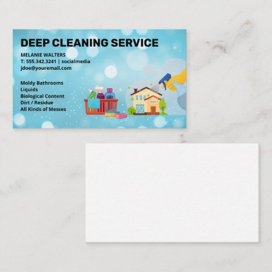 クリーニングサービス |散布 |メイドクリーナー 名刺 (正面/裏面)