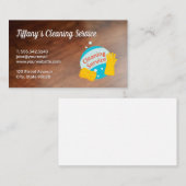 クリーニングサービス | 木床 名刺 (正面/裏面)