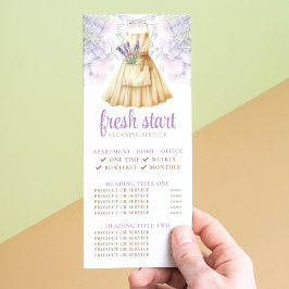 クリーニングサービス 水彩価格リスト ラックカード