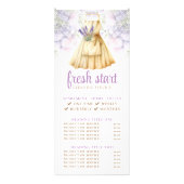 クリーニングサービス 水彩価格リスト ラックカード (正面)