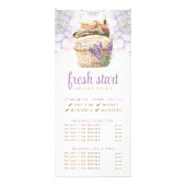 クリーニングサービス 水彩 ランドリー 価格リスト ラックカード (正面)