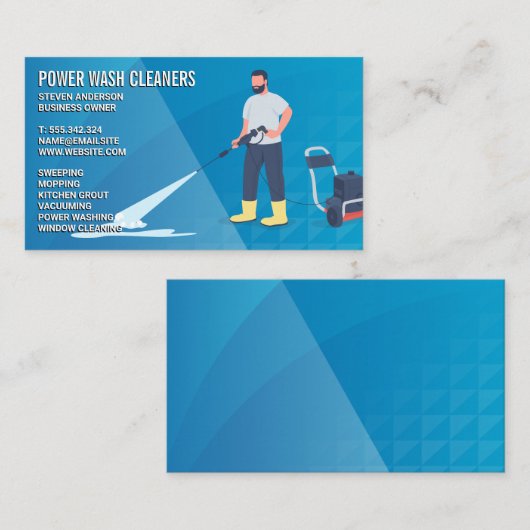 クリーニングサービス |洗圧剤 名刺 (正面/裏面)