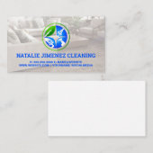 クリーニングサービス |清潔なホームモダンリビングルーム 名刺 (正面/裏面)