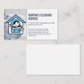 クリーニングサービス | 漫画のメイドダスティング 名刺 (正面/裏面)