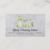 クリーニングサービス | 甘味料と洗浄製品 名刺 (正面)