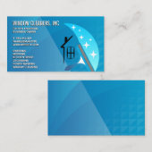 クリーニングサービス | 窓スキージロゴ 名刺 (正面/裏面)