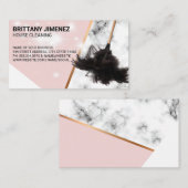 クリーニングサービス | 羽毛ダスター | きらめき 名刺 (正面/裏面)