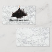 クリーニングサービス | 羽毛ダスター 名刺 (正面/裏面)