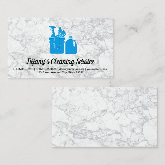 クリーニングサービス |衛生化ツール 名刺 (正面/裏面)