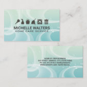 クリーニングサービス | 輝く背景 名刺 (正面/裏面)