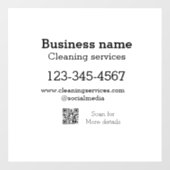 クリーニングサービス 追加 電話番号 ウェブサイト Eメールアドレス ウィンドウサイン (シート)