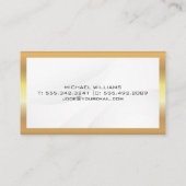 クリーニングサービス |金ゴールド縁ど |メイドロゴ 名刺 (裏面)