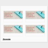 クリーニングサービス 長方形シール (シート)