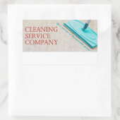 クリーニングサービス 長方形シール (バッグ)