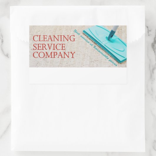 クリーニングサービス 長方形シール (バッグ)