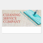 クリーニングサービス 長方形シール (正面)