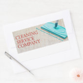 クリーニングサービス 長方形シール (封筒)
