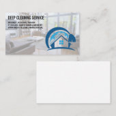 クリーニングサービス | House Cleanモダンロゴ 名刺 (正面/裏面)