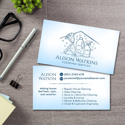 クリーニングサービス – Line Art 名刺