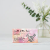 クリーニングサービス | Soap Bubbles Brooms Mop 名刺 (スタンド正面)