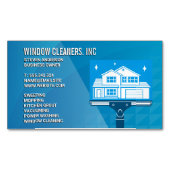 クリーニングサービス | Window Cleanersスキージ マグネット名刺 (正面)