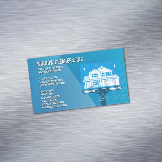 クリーニングサービス | Window Cleanersスキージ マグネット名刺 (インサイチュ)