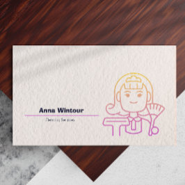 クリーニングサービスQrコードミニマリスト 名刺