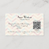 クリーニングサービスQrコードレトロハウスキーパー 名刺 (裏面)