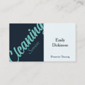 クリーニングサービスQrコードレトロ 名刺 (正面)