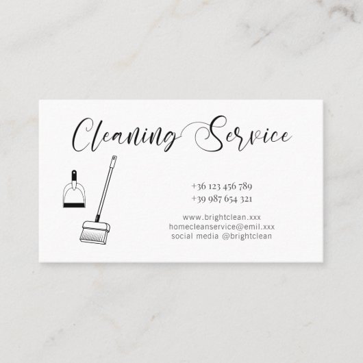 クリーニングサービスQRコード名刺 名刺 (正面)