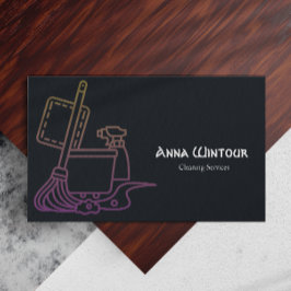 クリーニングサービスQrコード最小化名刺 名刺