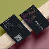 クリーニングサービスQrコード最小化名刺 名刺