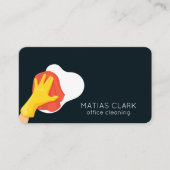 クリーニングサービスQrコード漫画コマーシャル 名刺 (正面)