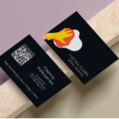 クリーニングサービスQrコード漫画コマーシャル 名刺