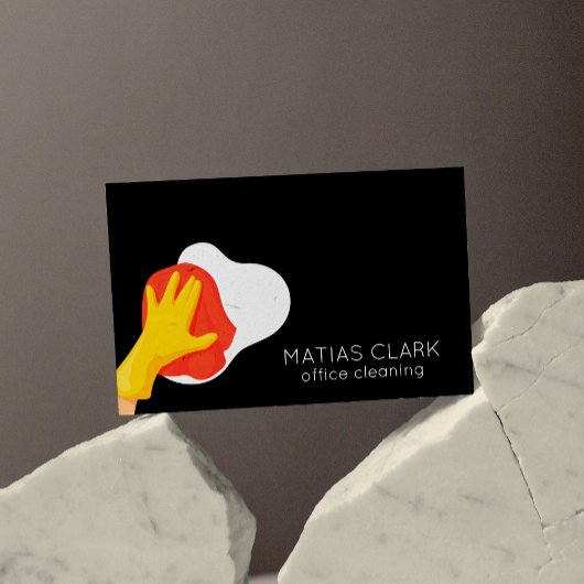 クリーニングサービスQrコード漫画コマーシャル 名刺