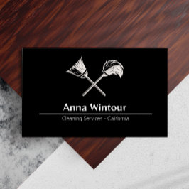 クリーニングサービスQrコード白黒 名刺