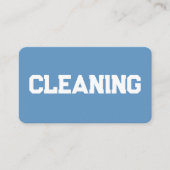 クリーニングサービスQRブルー 名刺 (正面)