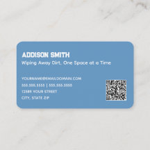 クリーニングサービスQRブルー