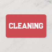 クリーニングサービスQRレッド 名刺 (正面)