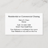 クリーニングサービスUnqueのモダンなデザイン 名刺 (裏面)