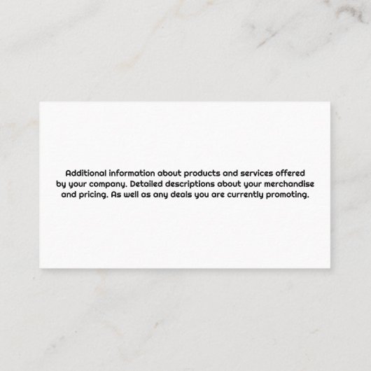 クリーニングスプレーデザインロゴ | 装飾タイル 名刺 (裏面)