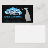 クリーニングスプレーボトル | Carwashロゴ名刺 名刺 (正面/裏面)
