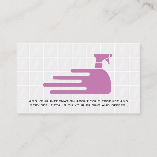 クリーニングスプレーロゴ | ジャニター | メイド 名刺 (裏面)