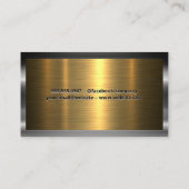 クリーニングスプレーロゴ | 金ゴールド銀 名刺 (裏面)