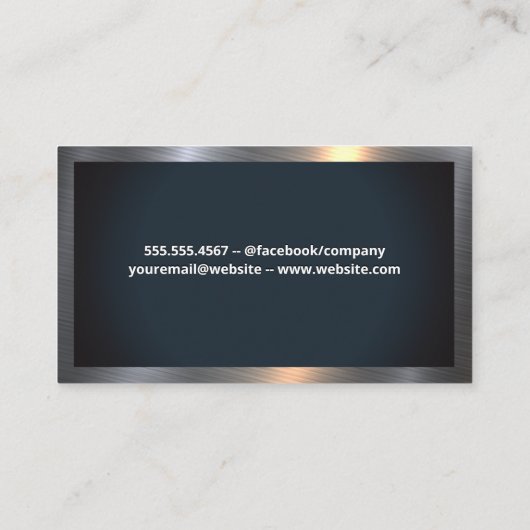 クリーニングスプレーロゴ | 金属縁ど 名刺 (裏面)