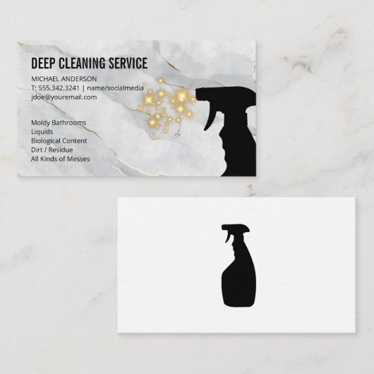 クリーニングスプレー |スパークル 名刺 (正面/裏面)