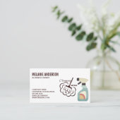 クリーニングスプレー | ダスティング | クリーニングサービス 名刺 (スタンド正面)