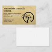 クリーニングスプレー | ハウスクリーナーサービス | ウッド 名刺 (正面/裏面)